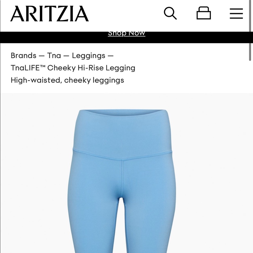 Aritzia TNA blue high rise leggings